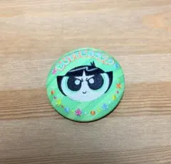 パワーパフガールズ　刺繍缶バッジ ビスケット　バターカップ