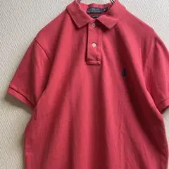 古着 ラルフローレン ポロシャツ ポニー刺繍 レッド 半袖