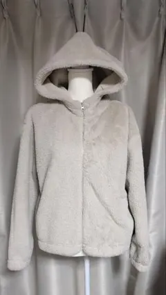 GU フリースジャケット ボア ベージュ XL