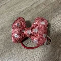 ミニーマウス　リボン　ヘアゴム