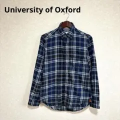 University of Oxford ボタンダウンシャツ チェック柄 紺 Mのサムネイル