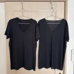 【美品/お試し】UNIQLO エアリズム VネックT 2点セット