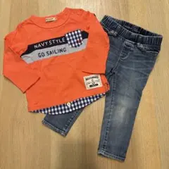 ミキハウス TシャツとGAPデニムジーンズセット 90