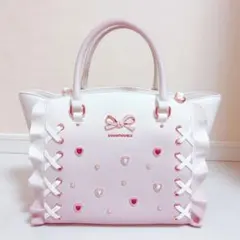 SAMANTHAVEGA レースアップハートビジューグラデーションフラッター 小