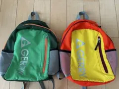 GERRY キッズ リュック 2個セット　緑　オレンジのサムネイル