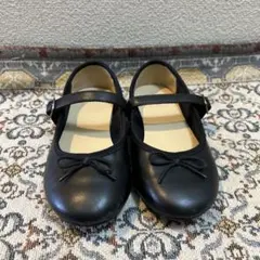 フラットシューズ　black 19.0cm