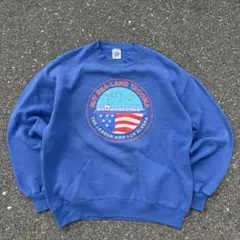 b*s様 90s USA製　古着　ジャージーズ　スウェット　ブルー　企業　フェー
