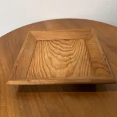 肥松 無垢 角菓子器 18cm 天然木 和菓子皿