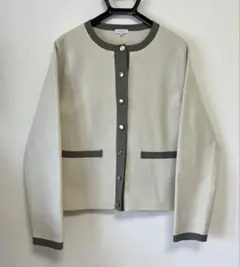destyle ノーカラージャケット ベージュ