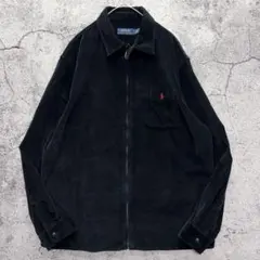 ポロラルフローレン コーデュロイ ジップジャケット L ダークネイビー ポニー