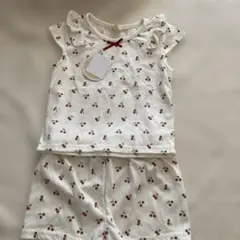 さくらんぼ柄 半袖トップス ショートパンツ セットアップのサムネイル