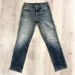 Levi's 551 ストレッチ　ストレートデニム W28 補修あり　フェード