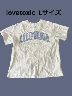 lovetoxic Tシャツ ホワイト Lサイズ　女の子　ロゴ　半袖 キッズのサムネイル