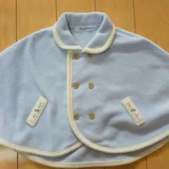 familiar 水色 フリース ポンチョ　60-90cm