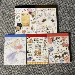 平成女児　平成レトロメモ　キャラクター メモ帳　5冊セット