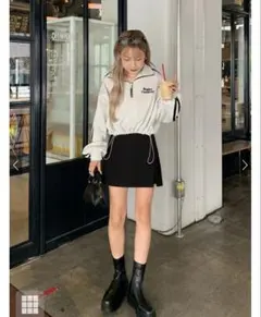 グレイル インパン裏地付きラップ風ミニスカート[ai86]