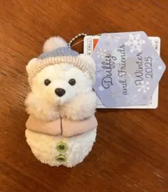 ダッフィー 雪だるま　ぬいぐるみチャーム シークレットオブスノーウィーデイ