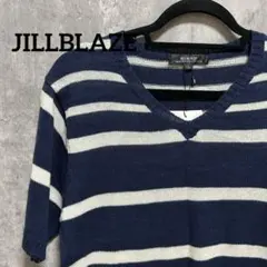 JILL BLAZE セーター ボーダー Vネック 半袖