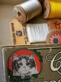 猫さんマークの糸・ボックスセット CORTICELLI ソーイングコレクション 