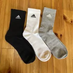 adidas リブ編みソックス 3足セット