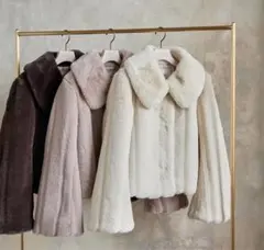 Herlipto Winter Love Faux Fur Coat エクリュ