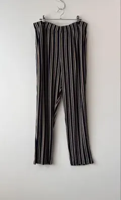 00s ストライプ スパンデックスパンツ イージーパンツ 濃紺 itimiのサムネイル