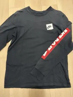 NIKE ナイキ ロンT 長袖 Tシャツ L 黒 袖プリント スクエアロゴのサムネイル