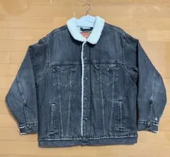 LEVI'S ダークグレー ボアデニムジャケット M