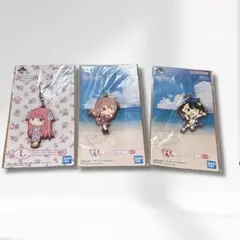 【一番くじセット】五等分の花嫁 二乃 ＆ 彼女お借りします 墨・瑠夏 ラバー3点