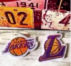 【新品❣️】Lakers アイロン 接着 ワッペン 2枚セット