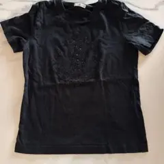 MONCLER 黒 Tシャツ ストーン装飾　XS