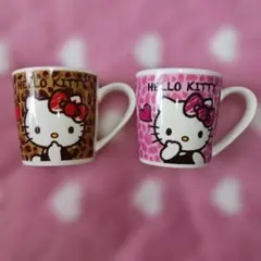 ハローキティ ヒョウ柄 マグカップ 2個セット 　ピンク♡ブラウン　2013