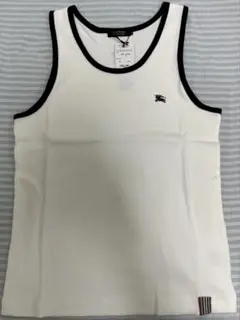 難あり◆新品 バーバリーブラックレーベル タンクトップ◆ホワイト／ノバチェックL
