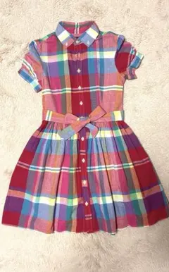 Polo Ralph Lauren 半袖チェックワンピース 10号