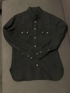 RECENCY OF MINE 黒 ウエスタンシャツ 44 美品　リネンシャツのサムネイル
