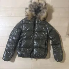 DUVETICA 40 ダークグリーン　アダラ　ファー付きダウンジャケット