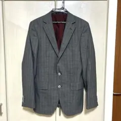 GINZA Global Styleグレー ストライプ ビジネススーツジャケット