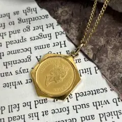 ヴィンテージ コイン ネックレス 1991年 エリザベス 2世 ゴールド カナダ