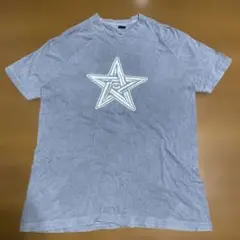 90s USA製 ASYLUM ペンタグラム Tシャツ 墨黒 フェード オカルト