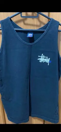 【激レア】STUSSY ステューシー　タンクトップ　ノースリーブ　完売モデル　黒 激レア】STUSSY ステューシー タンクトップ ノースリーブ 完売