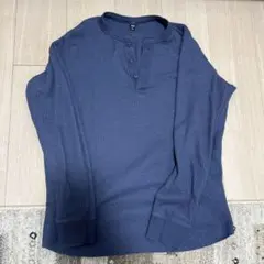 ワッフルヘンリーネックTシャツ/長袖