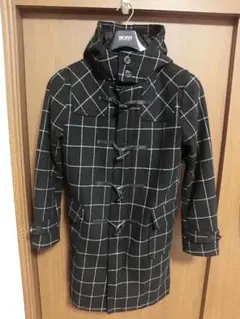 Beno EXCLUSIVE LABEL　ダッフルコート　黒×白チェック　Ｍ