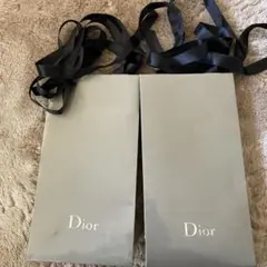 Dior ショッパー袋 2枚セット グレー
