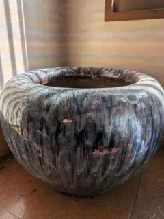 陶器製 水鉢 睡蓮鉢 鉢カバー 観葉植物