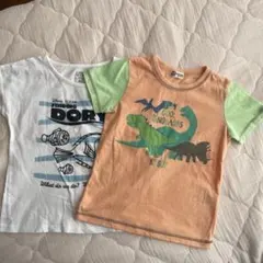 120 Tシャツ 2枚　半袖　恐竜　ドリー　KP ニットプランナー　ユニクロのサムネイル