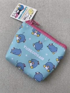 10/21出品停止 タグ付き 未用品 TUXEDOSAM 小型ポーチ 水色 青い