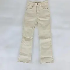 ザラ ZARA デニム パンツ アイボリー 34サイズ（XS相当） 【116】のサムネイル