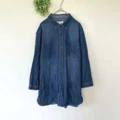 ザショップTK［XL］美品◎大人カジュアル◎コットン◎ボタンダウンデニムシャツのサムネイル