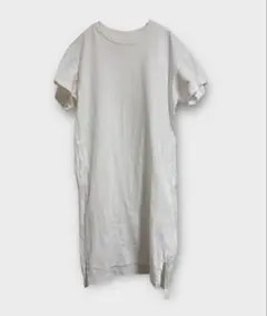 *UNIQLO ホワイト コットン 半袖ワンピース 150