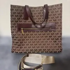 【美品】新品購入　本物　マイケルコース MKロゴ 総柄 2WAY トートバッグのサムネイル